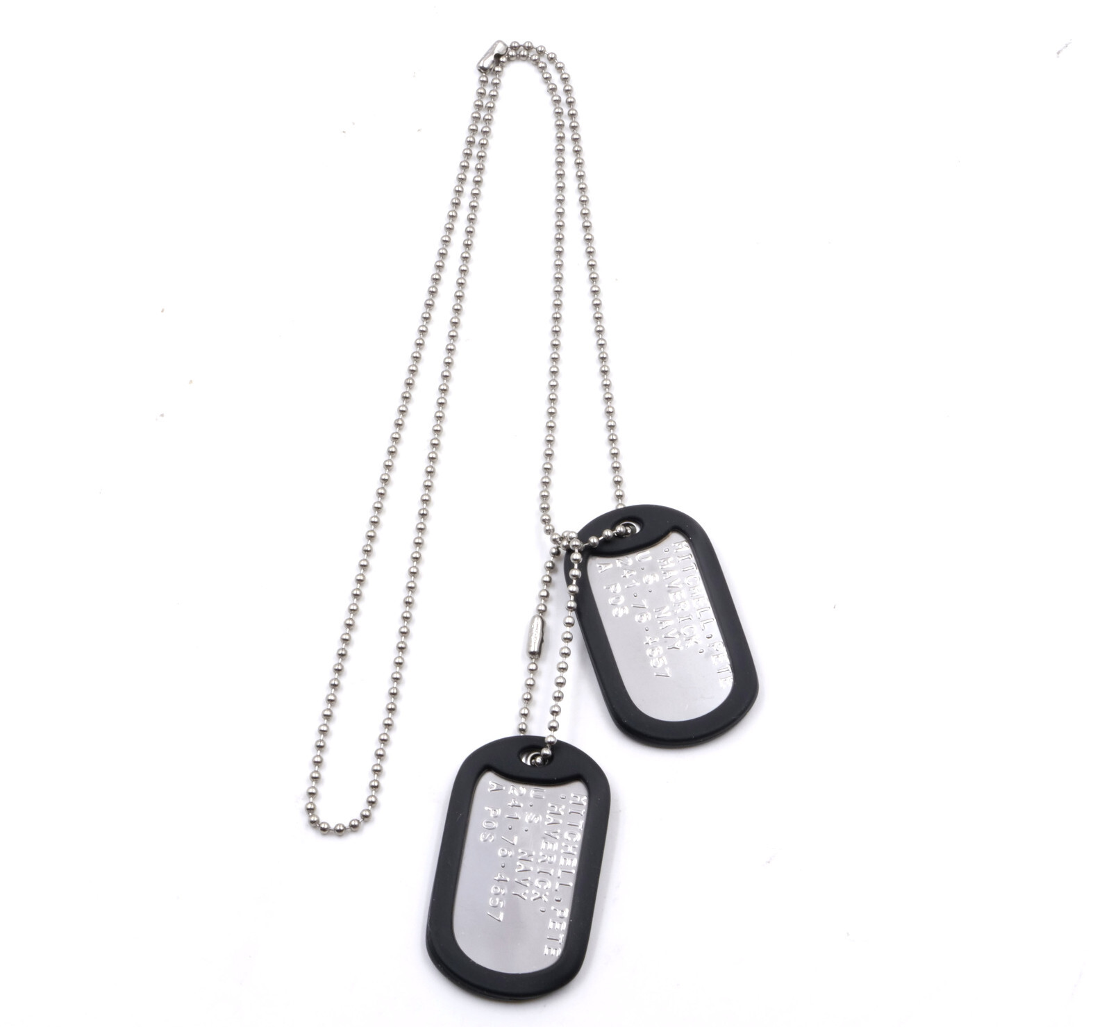 MAVERICK Top Gun Military Stainless Steel Dog Tag Set Cosplay Halloween