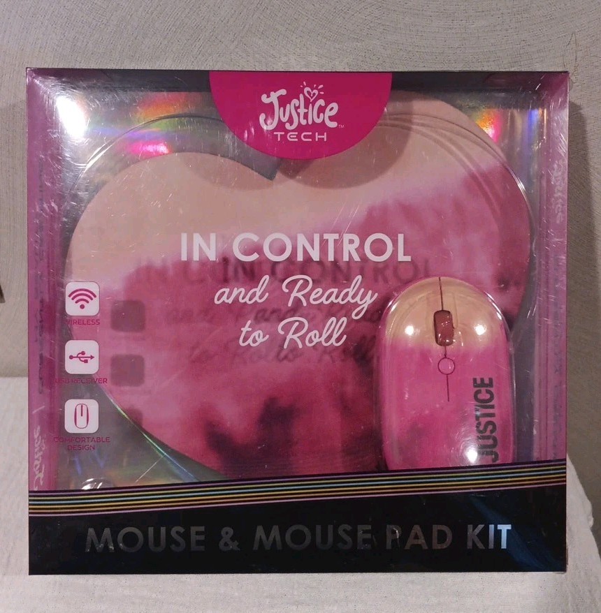 NEW*Justice Tech In Control Mouse Pad & Mouse Kit  Essentials