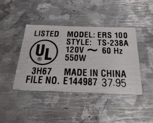 Heating Element Assembly for Red Star Bread Maker ERS100 Style TS-238A