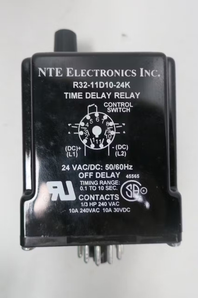 Nte R32-11D10-24K Time Delay Relay 24v-ac/dc