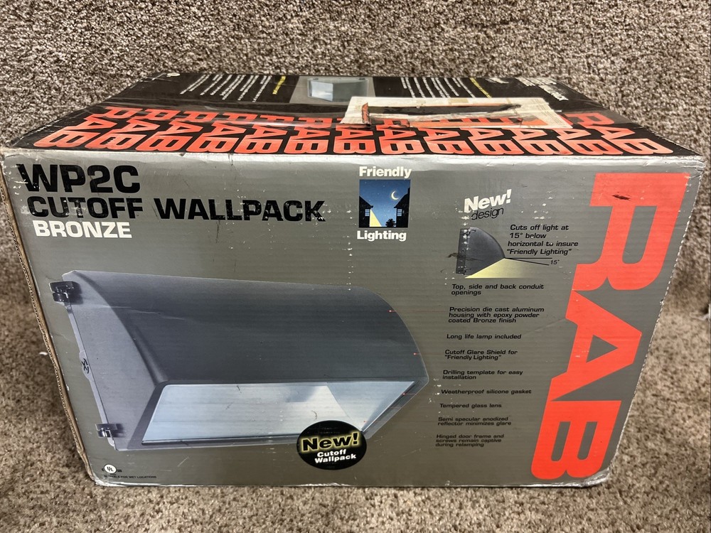 RAB LIGHTING - Cutoff Wallpack WP2C Bronze