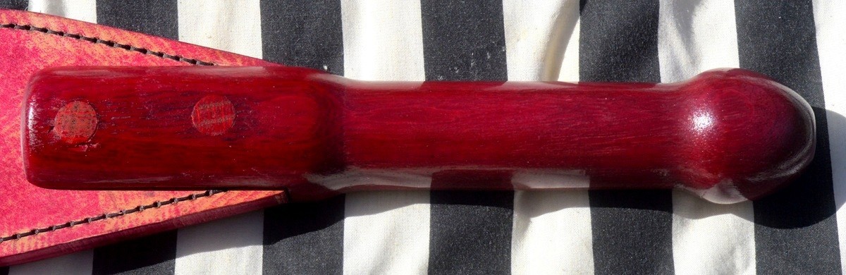 Custom-made Warder’s Prison Strap, Hardwood Handle, Sole Leather