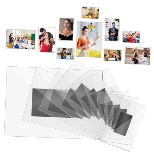 10 Pcs Acrylic Magnetic Picture Photo Frames for Refrigerator Fridge 5x7 4x6