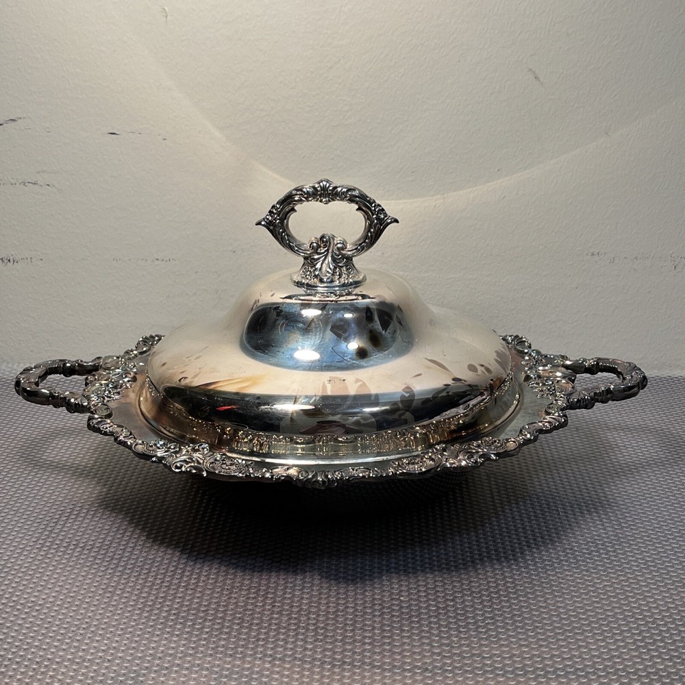 Baroque By Wallace 744 Serving Dish Bowl With Lid