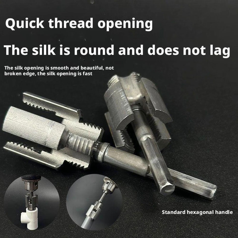 Integrated Internal, External Pipe Threading-Tool PVC Pipe Threader Cutting Kit