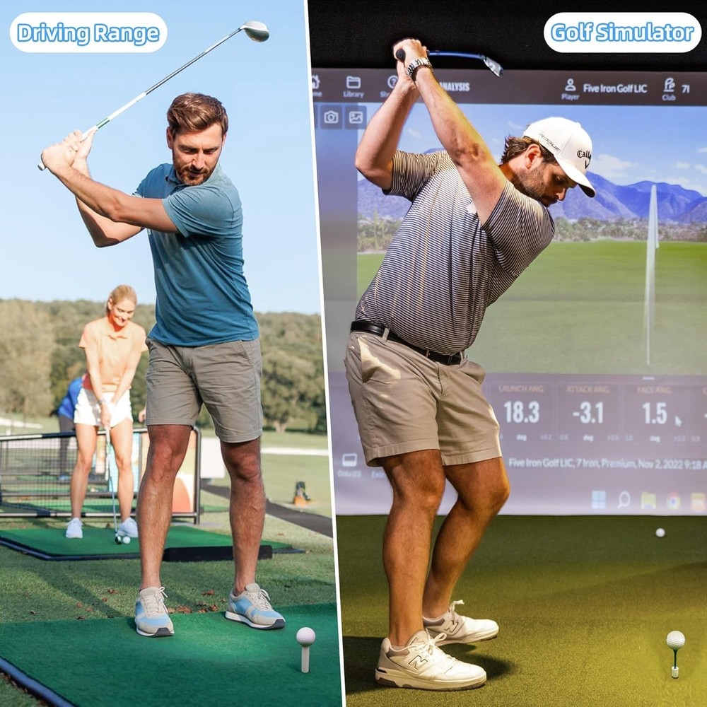 Rubber Golf Tees for Mats, Golf Tee Holder for Driving Range & Simulator, Unb...