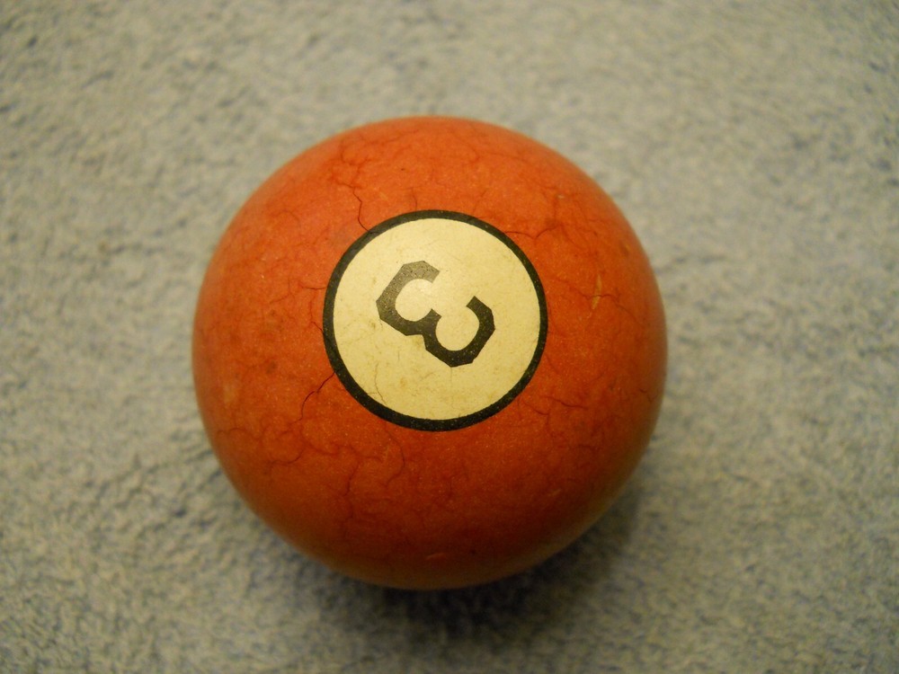 Vintage Clay Billiard Ball- #3