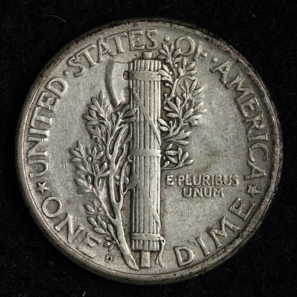 1920-D Mercury Silver Dime CHOICE AU+ E315 RCL