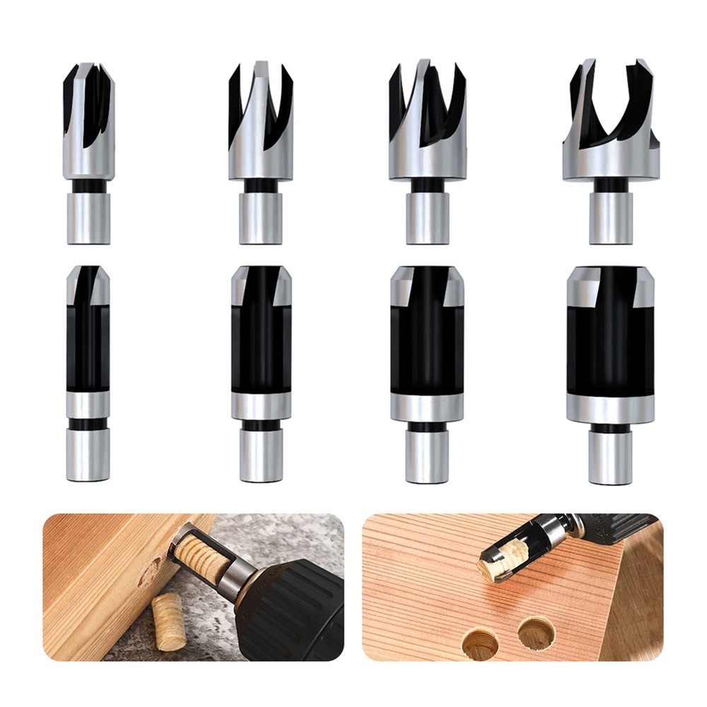 High Performance Round Handle Dowel Drill Bits 8Pcs Set for Woodworking