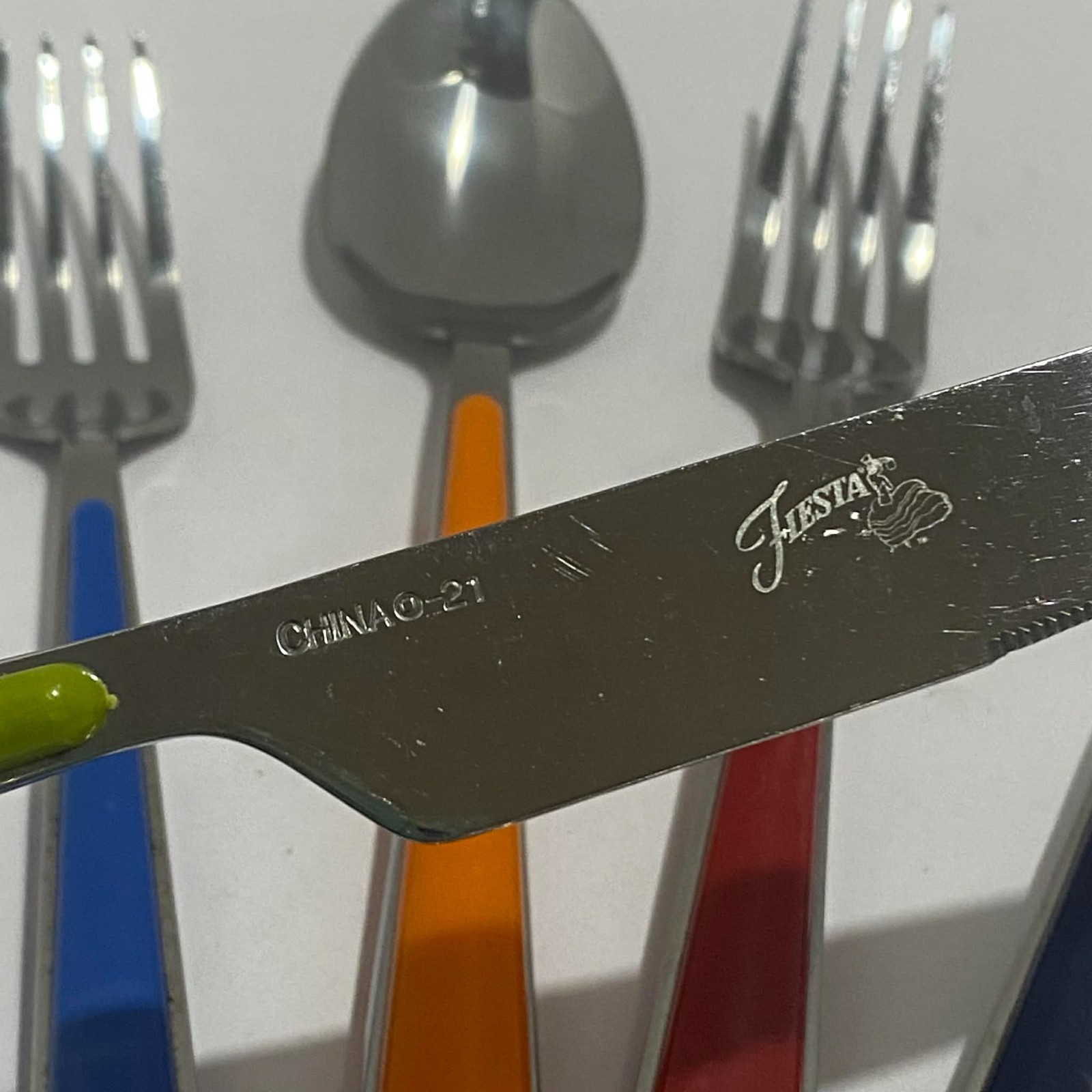 Fiesta MERENGUE Stainless Flatware 5pc Place Settings & Replacements Colorful