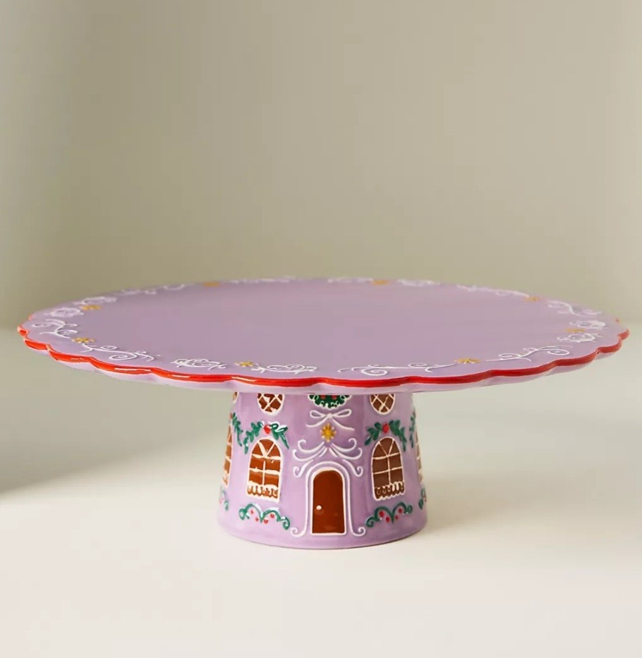 anthropologie gingerbread cake stand