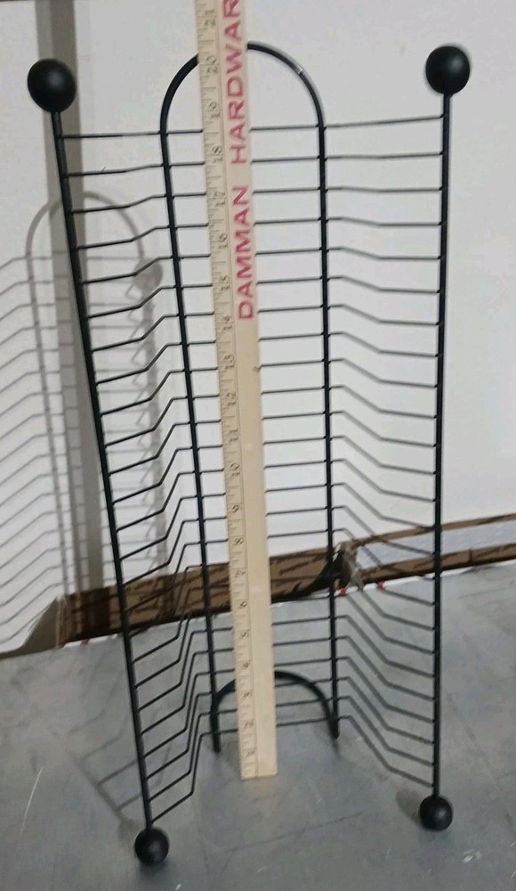Black Metal 24 DVD Tower Storage