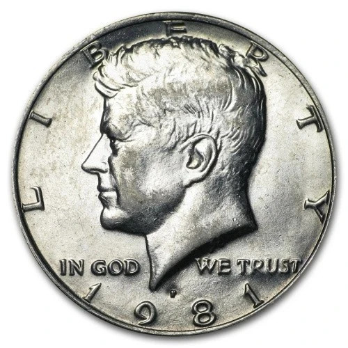 1981-P KENNEDY HALF DOLLAR UNCIRCULATED FROM ROLL