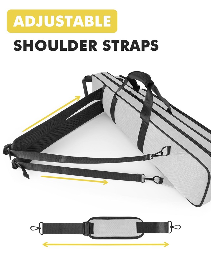 Pool Cue Case, Pool Stick Case 4x5 with Multiple Pockets Holds 4 Butts 5 Shaf...
