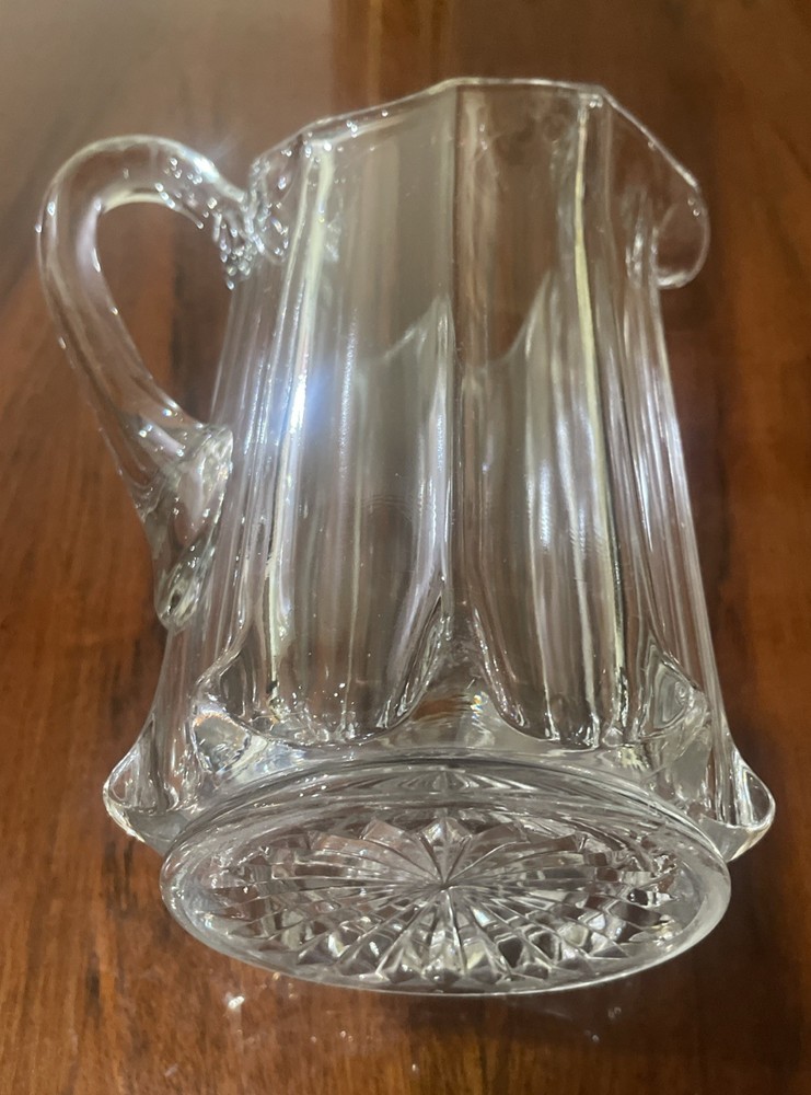 Crystal Pitcher, Milk Pitcher Depression Glass Bar Pitcher