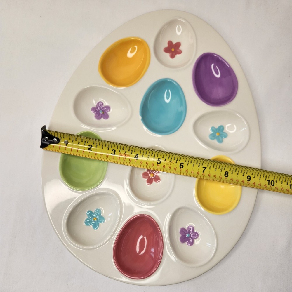 Easter Bunny Blossoms And Blooms Deviled Egg Tray Holds 12 Eggs Spring