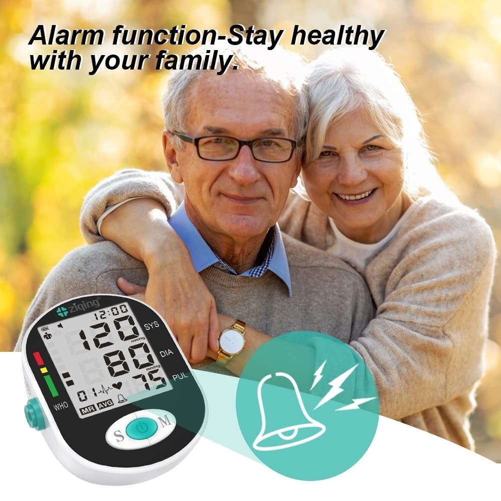 LCD Digital Blood Pressure Monitor Arm BP Large Cuff Pulse Meter Machine&Voice