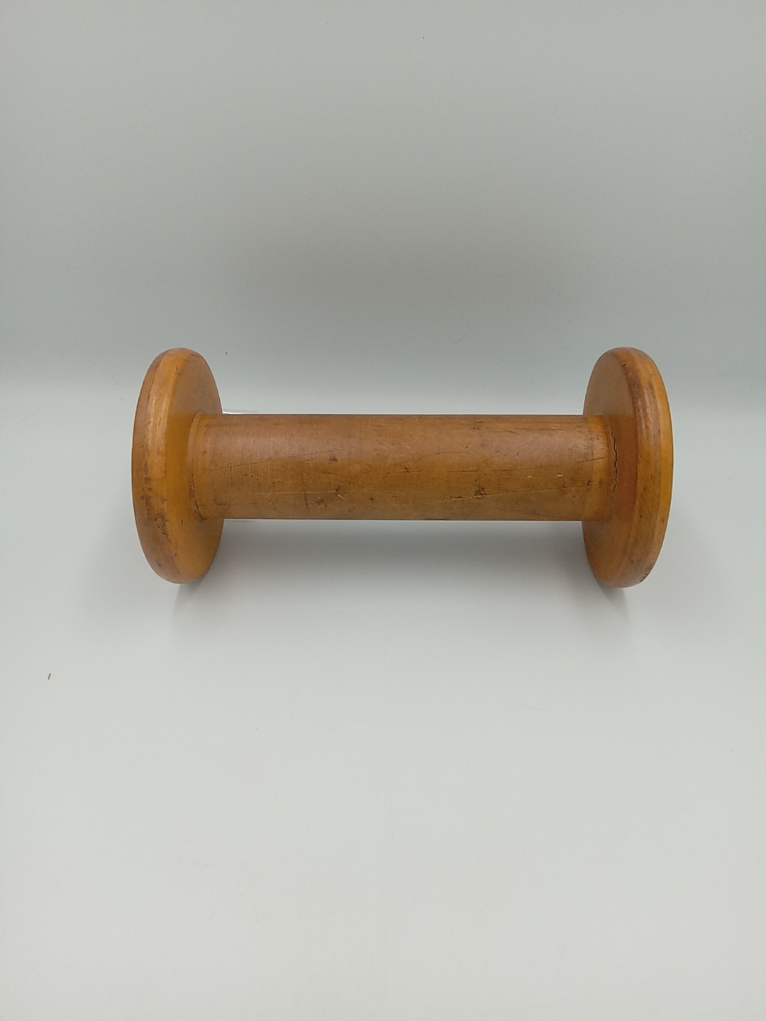Antique Industrial Wooden Bobbin Spool (7" Height) (3.5" Diameter)