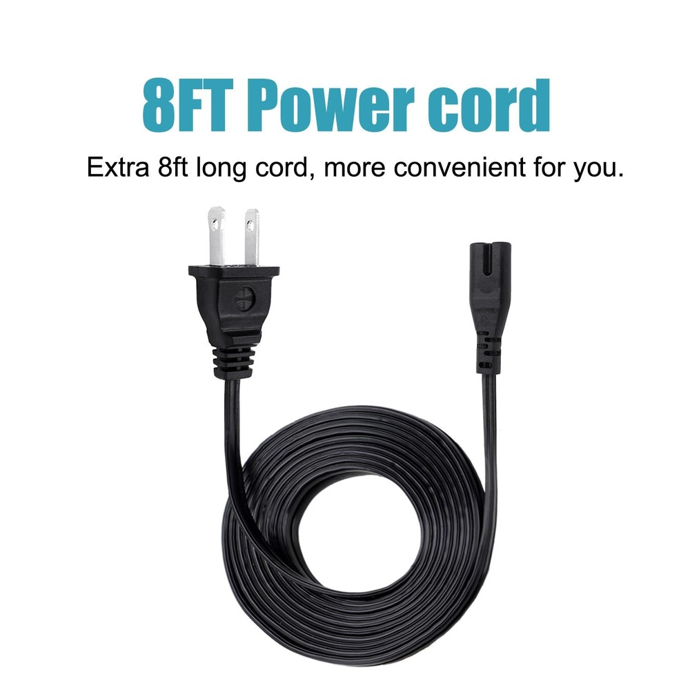 Power Cord for Echo Sub Powerful Subwoofer Replacement 8Ft 2 Prong Power...