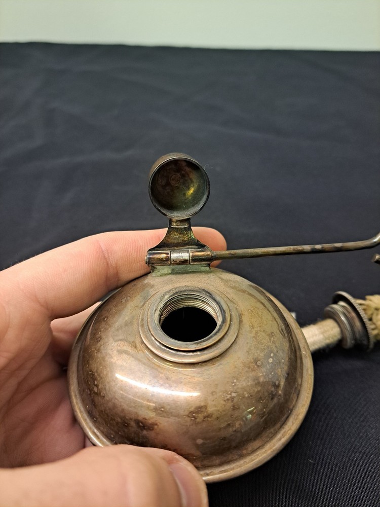 Vintage Silver Plate Chafing Dish Alcohol Burner with Wick