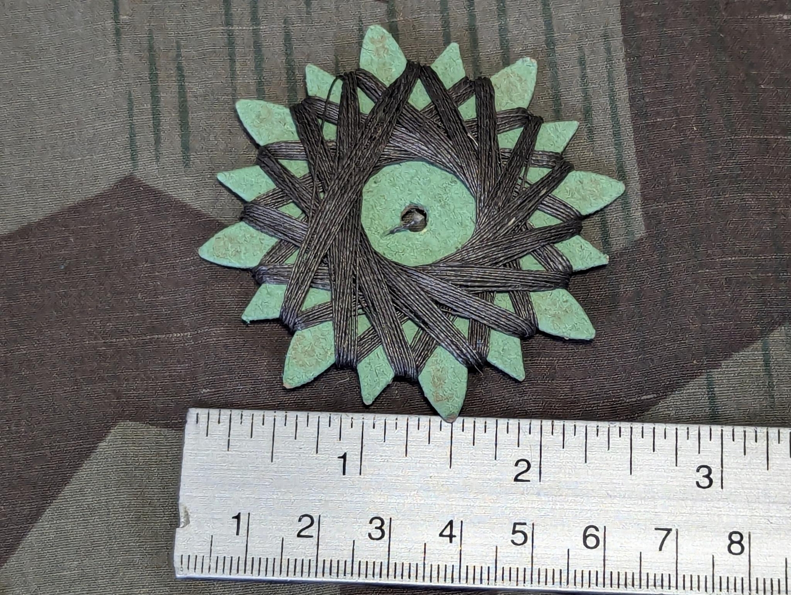 Original WWII German Feldgrau Uniform Thread Star Linen Sewing Gruschwitz 1940s