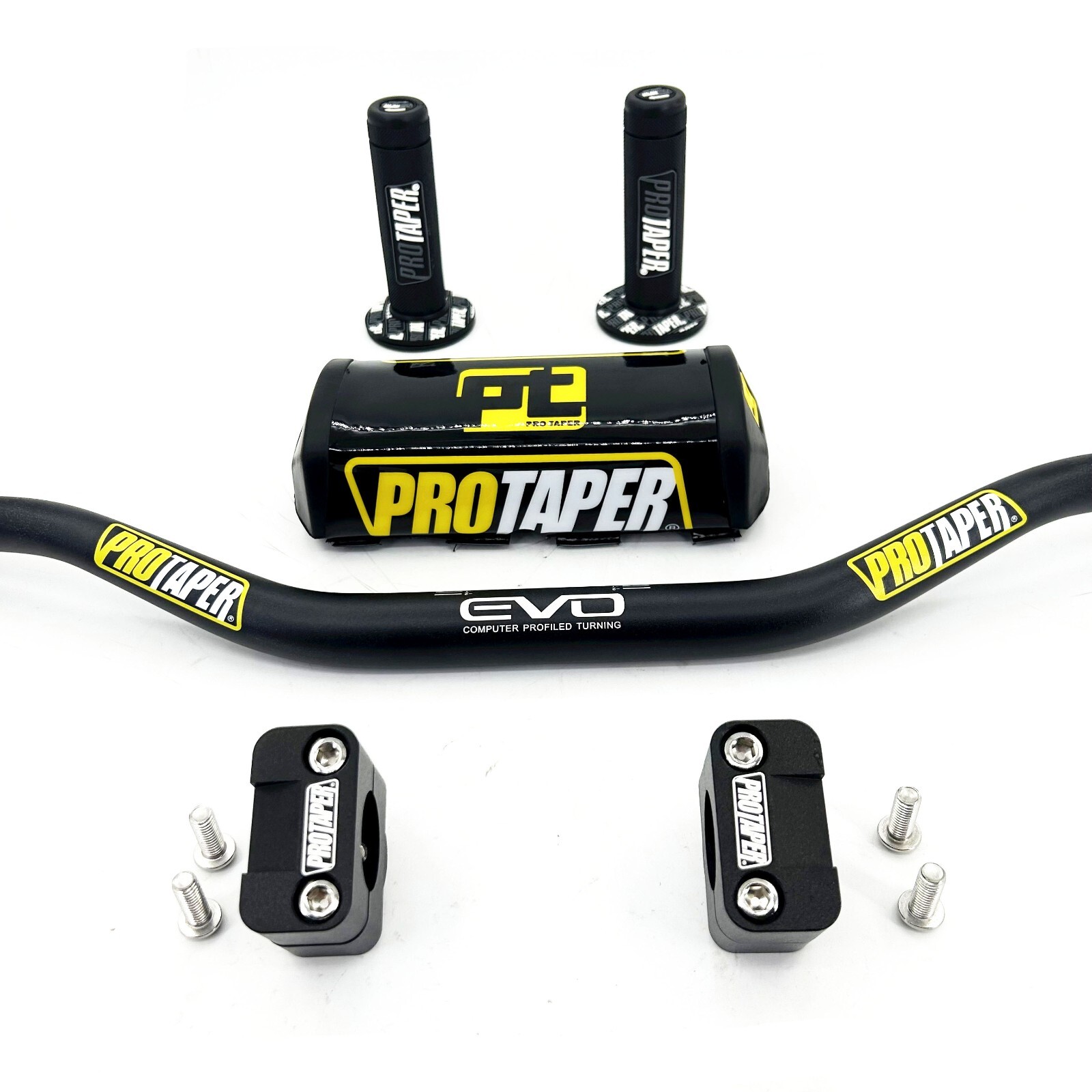 ProTaper Handle Bike Fat Bar Handlebars 1 1/8'' Grips Pad Motorcycle Bars