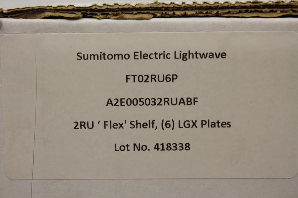 SUMITOMO FT02RU69 2RU FLEX SHELF 6 LGX PLATES