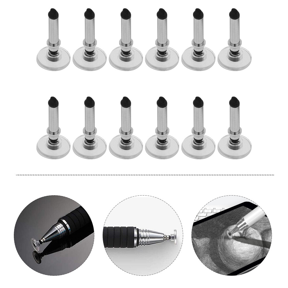 12 Pcs Stylus Tips Universal Replacement Nibs Travel Touchscreen Disc