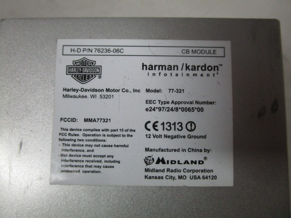 06-12 Harley Davidson Touring CB Module 76236-06C