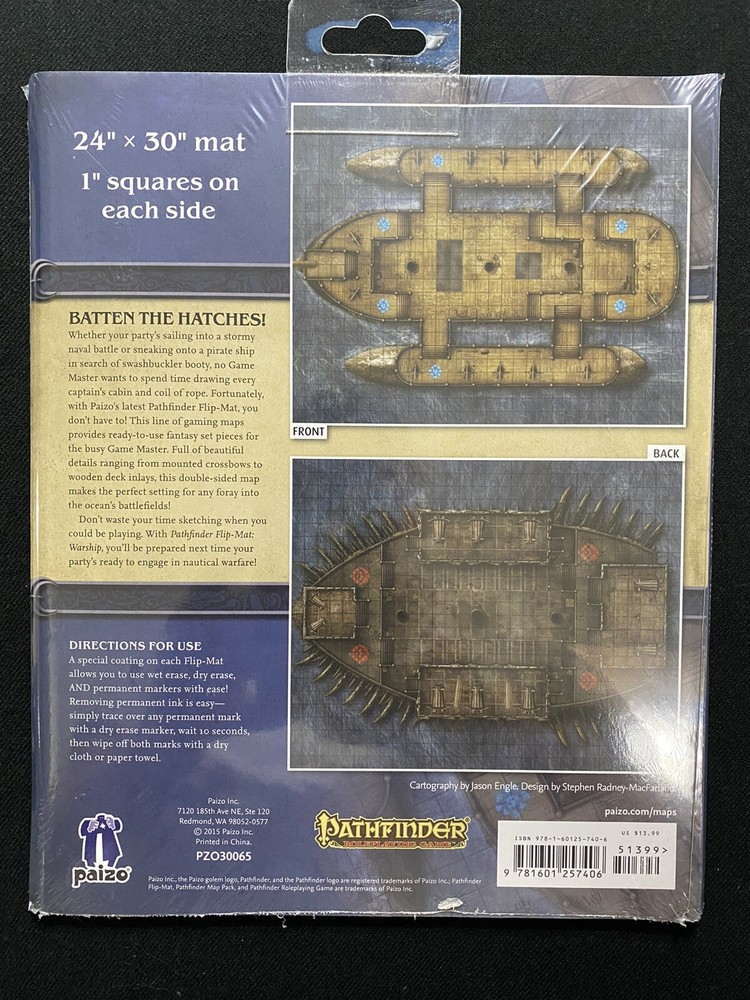 Pathfinder Flip-Mat Warship New