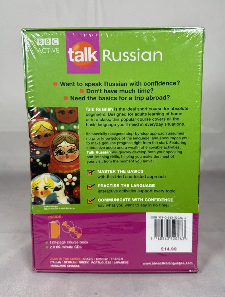BBC Active Talk Russian Course Book & 2 CDs - Course for Beginners (Sealed)