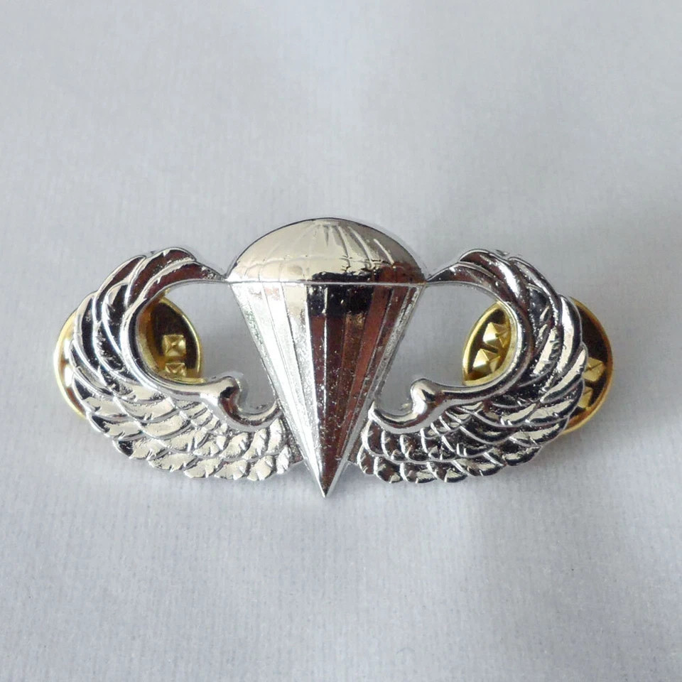 3PCS U.S. Jump Wings US Armed Forces Parachutist Badge Pins Basic Senior Master
