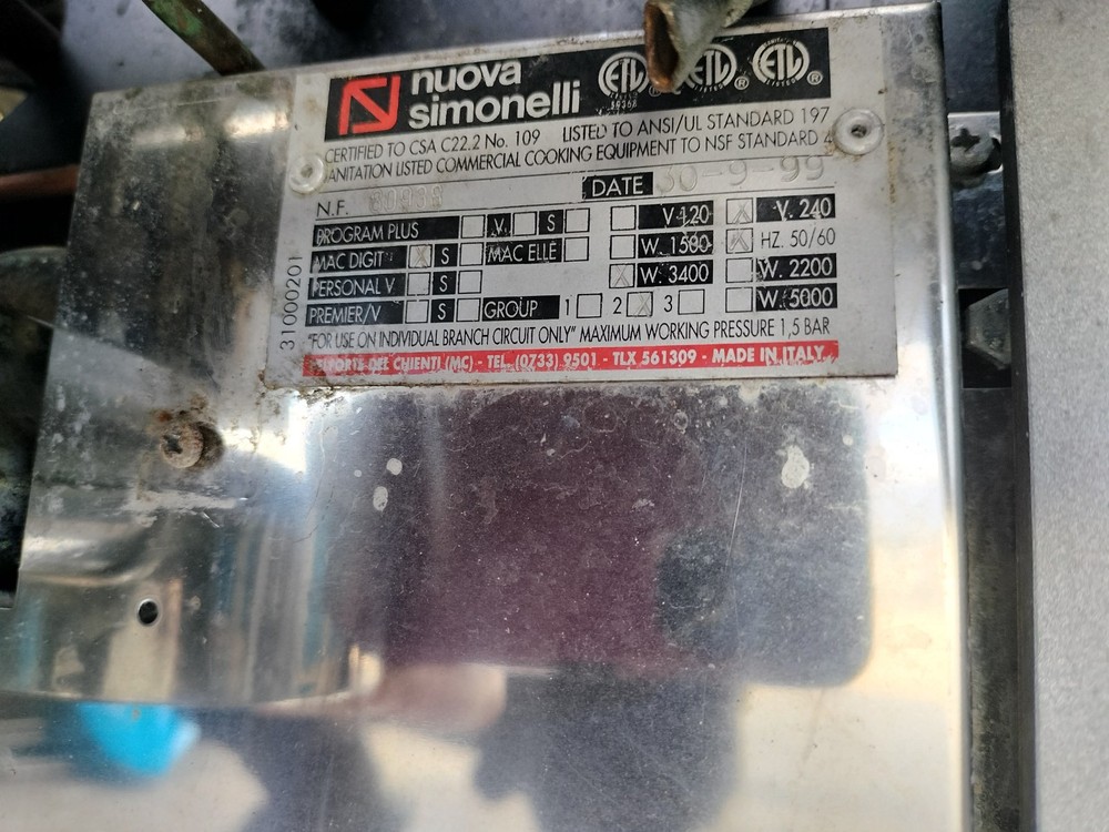 Nuova Simonelli MAC Cup V Espresso Coffee Cafe Machine - Scratch N Dent
