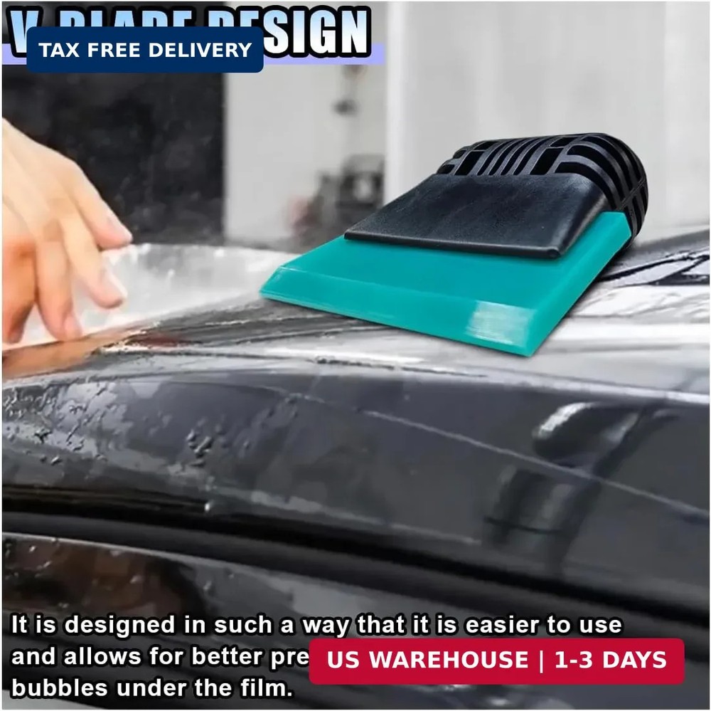Small Squeegee, PPF Window Tint Squeegee, Rubber Non-Slip Handle Tint Squeege...