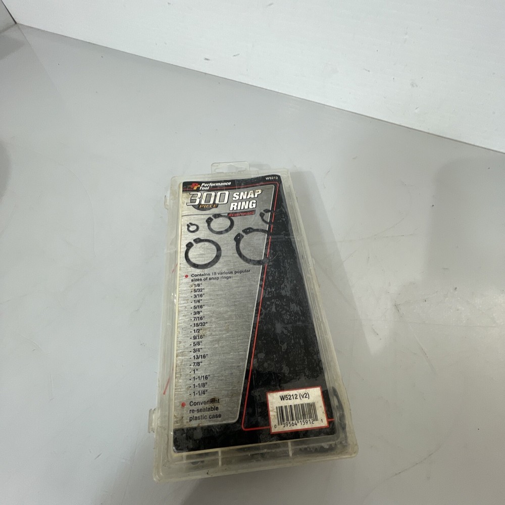 PERFORMANCE TOOL SNAP RING ASSRTMNT 300 PC W5212