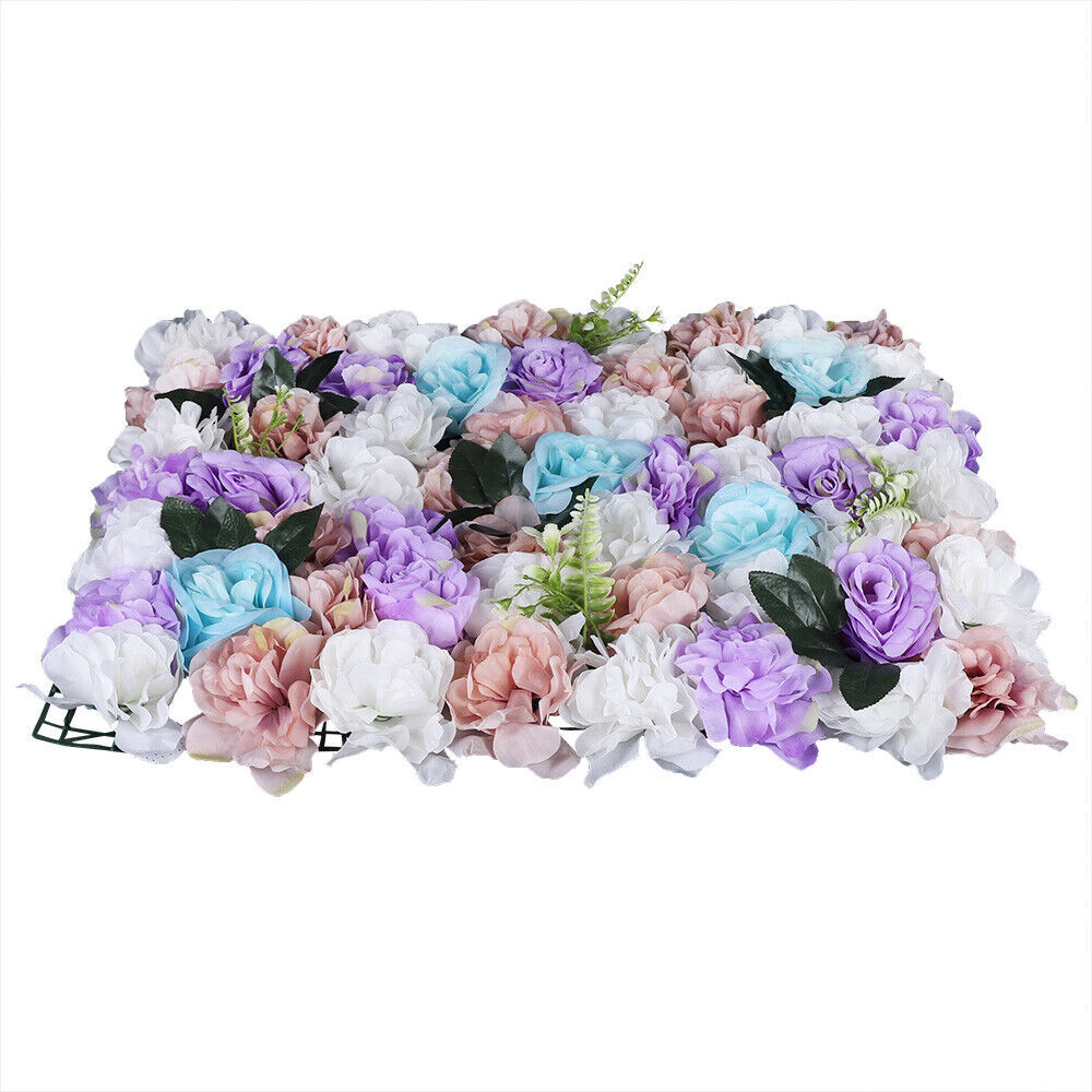 12 Pcs DIY Flowers Wall Frames Artificial Flower Grid Panels Plastic Flower Wall
