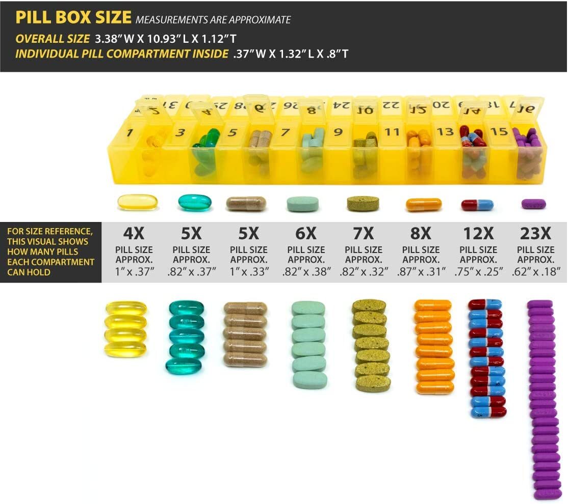 Monthly AM/PM Pill Organizers (You Pick Two Colors)