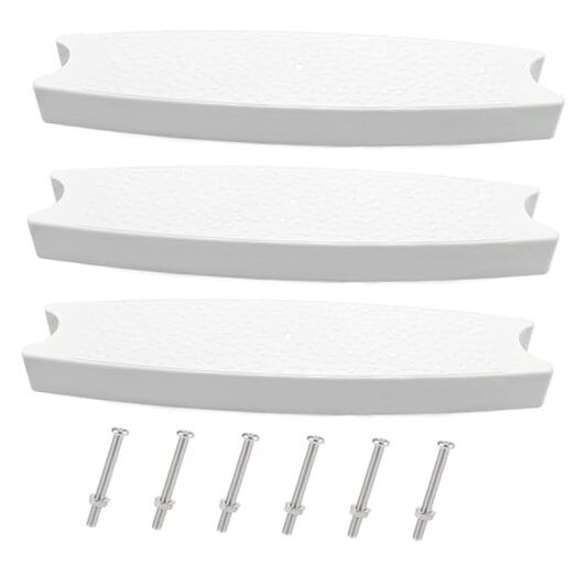 3-Pack 18" Universal Pool Ladder Steps Replacement, Heavy-Duty Molded Plastic