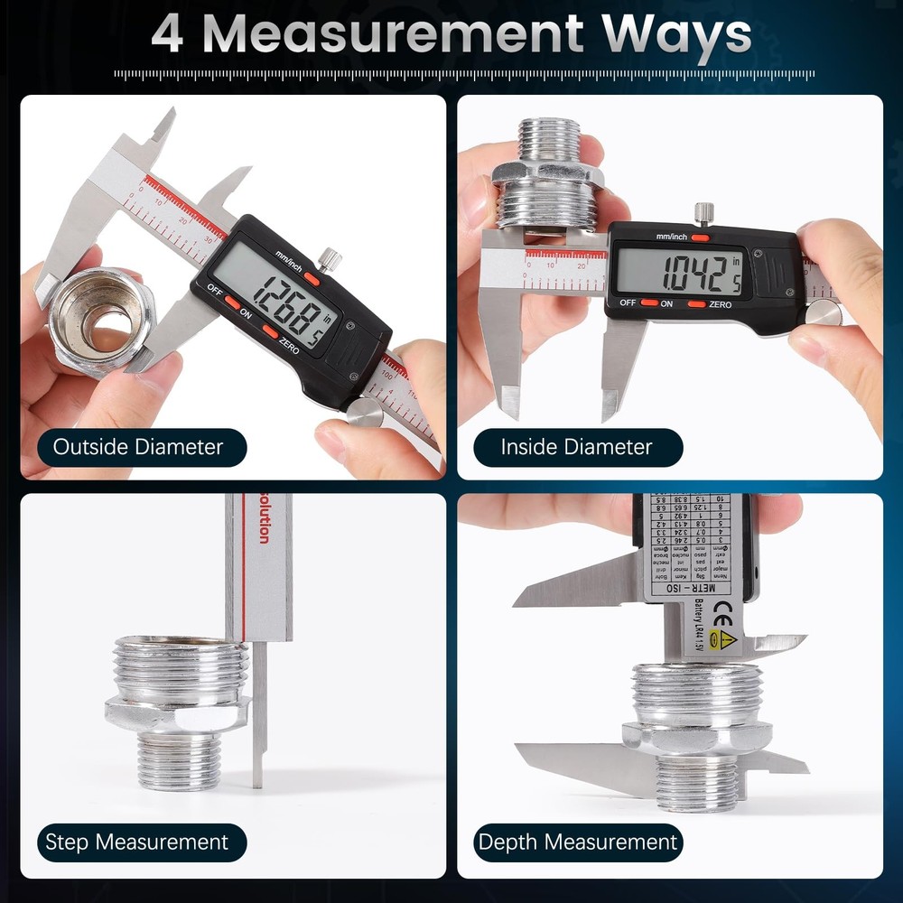 Housolution Digital Caliper 6 Inch, Measuring Tool Industrial 150mm