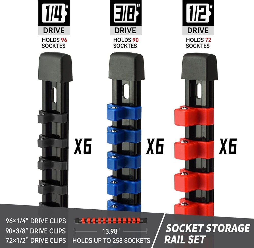 Durable 18-Piece Socket Storage Solution