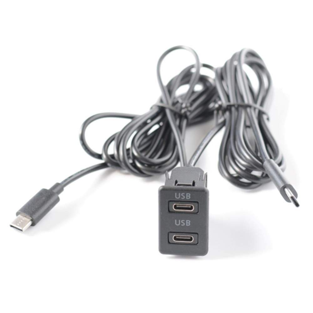 CENTER CONSOLE DUAL Type C PANEL SOCKET EXTENSION ADAPTER FOR VEHICLES