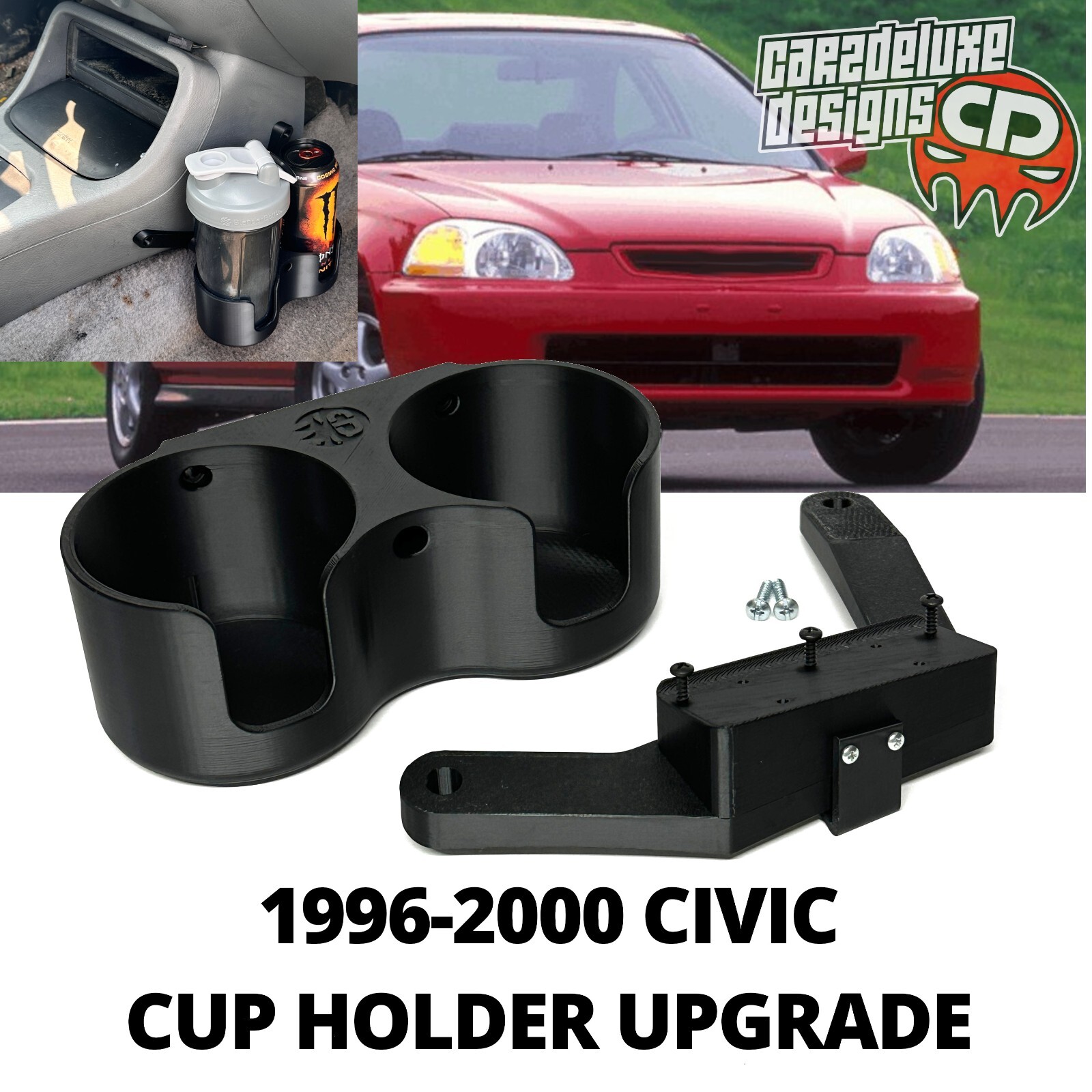 Cup holder upgrade for 1996-2000 Civic EK Factory bolt on (Original)