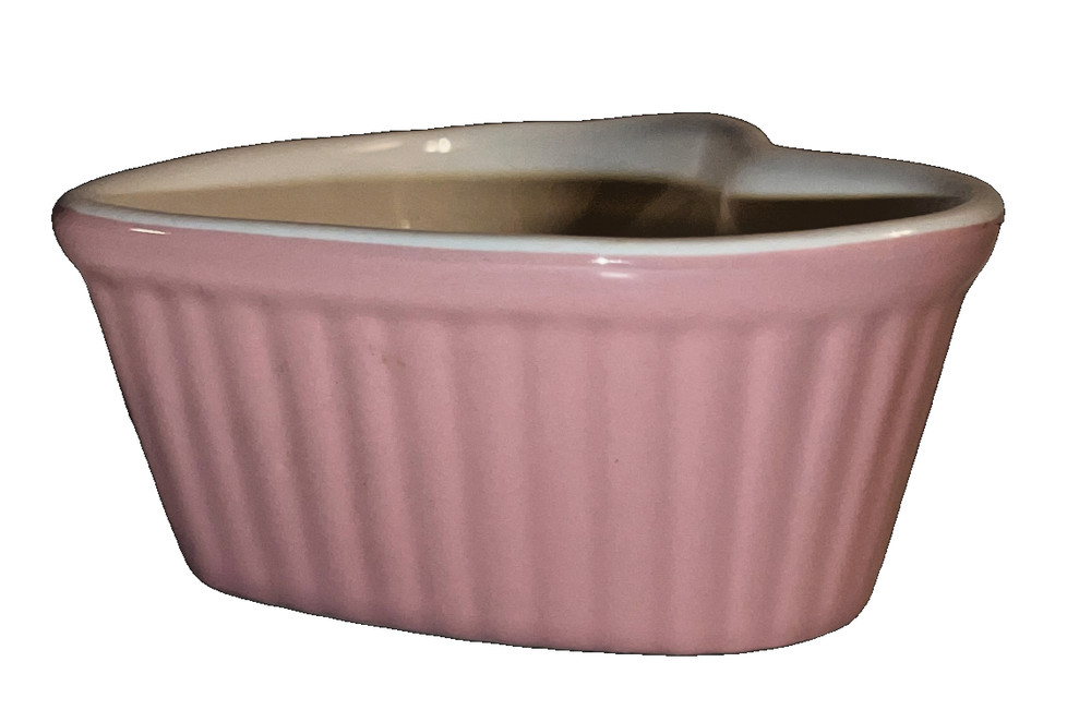 Blackhawk Marketing LLC Ceramic Heart-Shaped Ramekin Pink