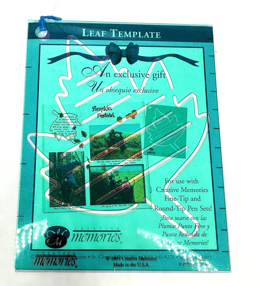 2003 Creative Memories Leaf Template Scrapbooking Crafts Journal Boxes More