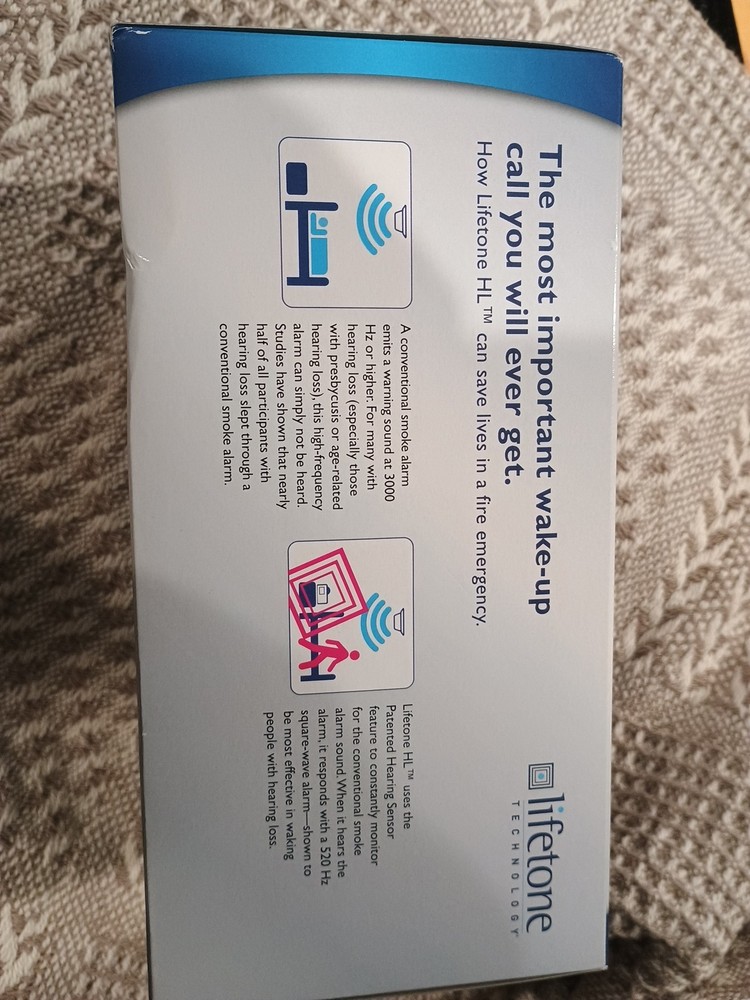 Lifetone Technology HL Bedside Fire Alarm Clock