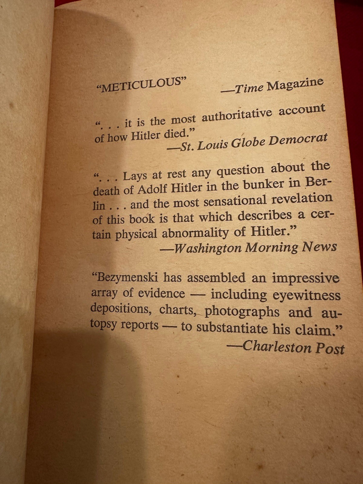 RARE The Death Of Adolf Hitler Lev Bezymenski 1968 Soviet Archives 16 Photos