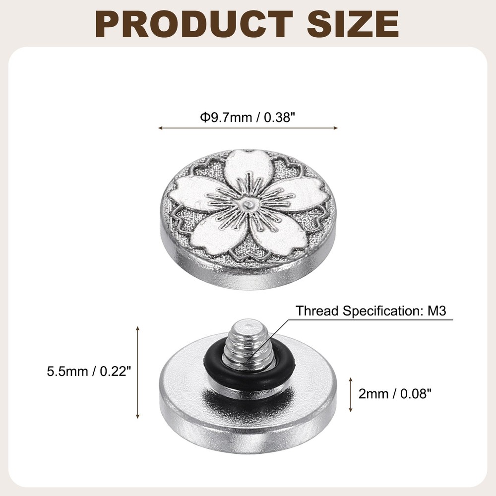 Shutter Button (Silver) Camera Soft Release Button Threaded, for Fuji