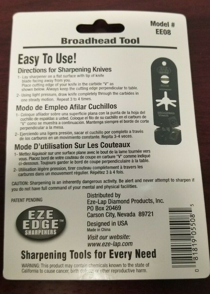 EZE Edge Broadhead Tool Model# EE08