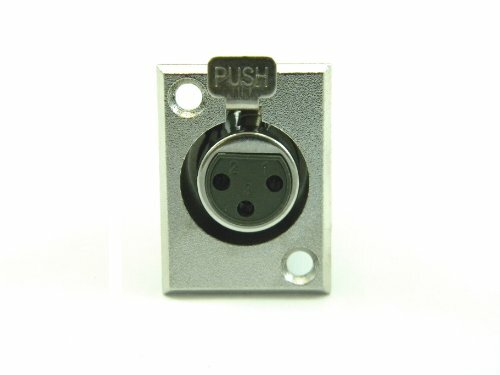 Female Microphone Connector Panel Mount 3 PIN
