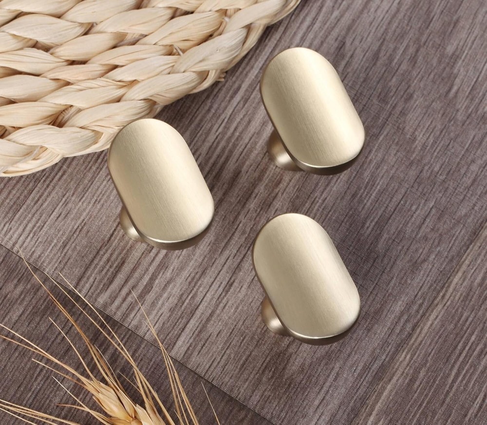 Gold Knobs 10 Pack Cabinet Knobs 1.25 Inch Length for Dresser Cabinet Drawer US